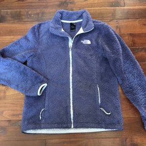 The North Face Jacket Navy Blue Fuzzy Teddy Coat